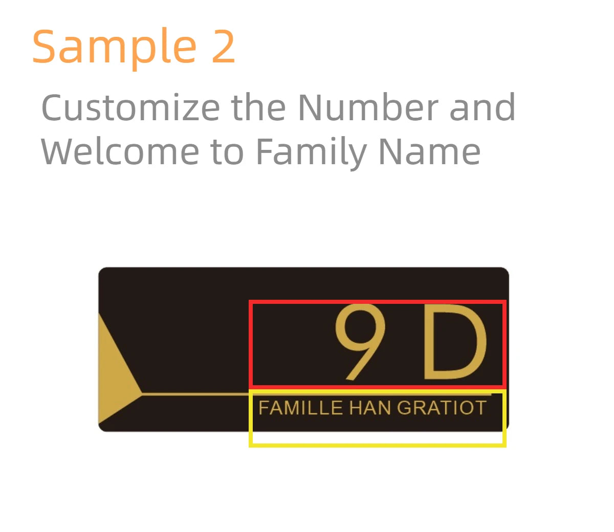 ELMAS Acrylic Modern Door Plate Customize House Number - Al Masam Stationery LLC