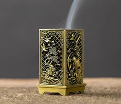 ELMAS Elegant Square Incense Burner for Home Aromatherapy