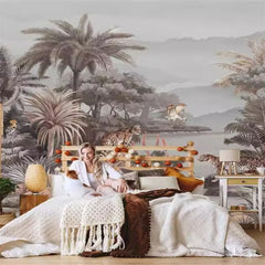 ELMAS Custom Southeast Asian Rainforest Mural Wallpaper - Al Masam Stationery LLC