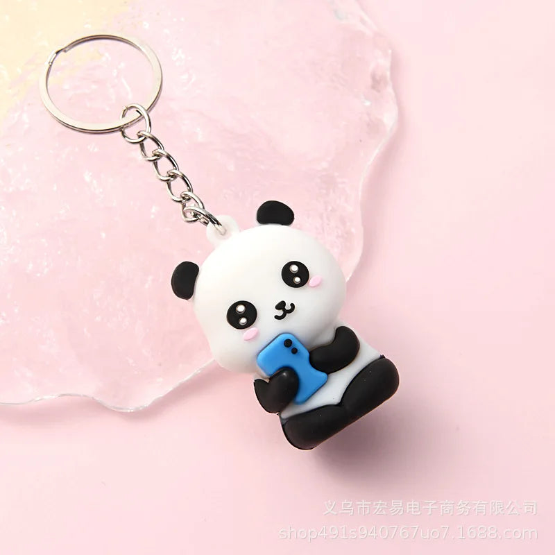 ELMAS Adorable Panda Couple Keychain for Women - Al Masam Stationery LLC