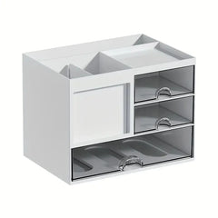 ELMAS Ultimate Desk Organizer with Drawer & Compartment Storage