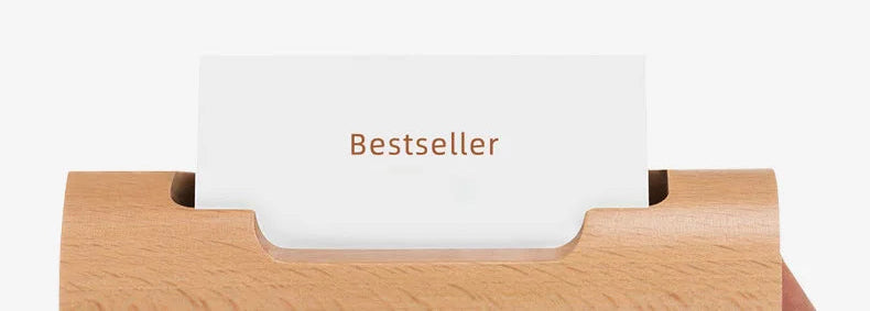 ELMAS Wooden Business Card Box Minimalist Office Holder - Al Masam Stationery LLC