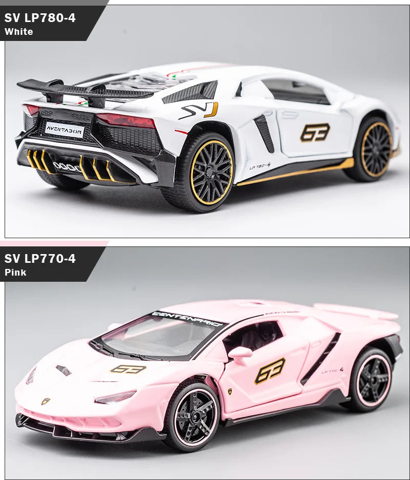 ELMAS 1:32 Lamborghini Aventador SVJ Diecast Model Car - Al Masam Stationery LLC