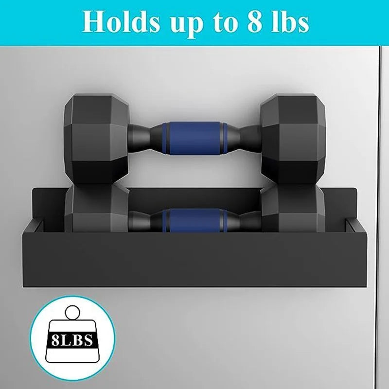 ELMAS Magnetic Fridge Shelf Spice Storage Rack Black Iron - Al Masam Stationery LLC