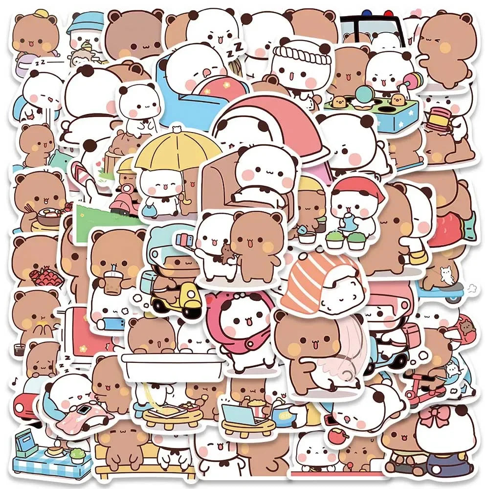 ELMAS 50pcs Bubu and Dudu Cute Bear DIY Stickers - Al Masam Stationery LLC