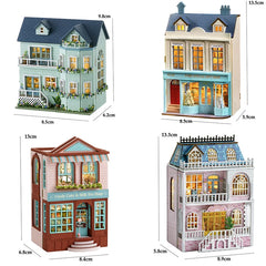 ELMAS Creative DIY Wooden Dollhouse for Kids’ Fun