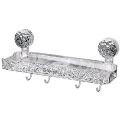 ELMAS Stylish Suction Cup Shower Shelf - Punch-Free Organizer - Al Masam Stationery LLC
