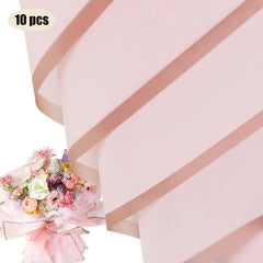 ELMAS Elegant Flower Wraps with Golden Edges - 10 Sheets