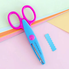 ELMAS Kawaii Wavy Safety Scissors for Creative Crafts