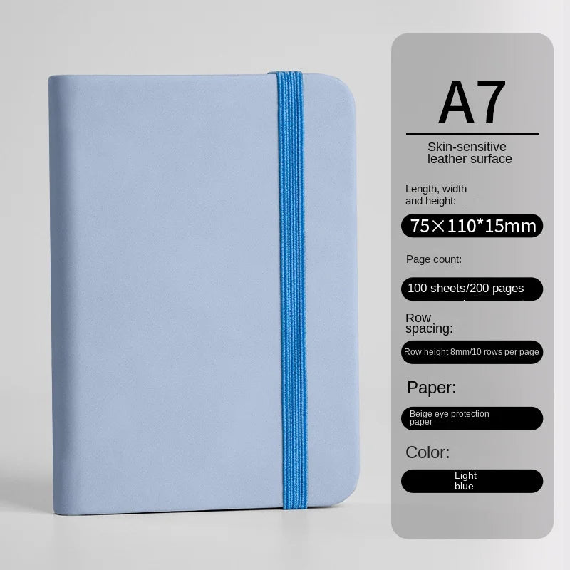 ELMAS Mini Book A7 Portable Leather Waterproof Notebook - Al Masam Stationery LLC