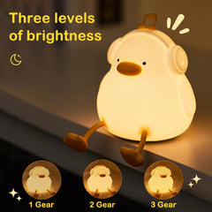 ELMAS Adorable Duck Kids Night Light with Timer & USB