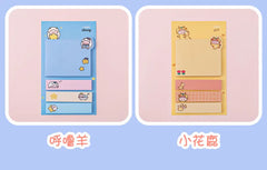 ELMAS Cute Kawaii Animal Sticky Notes & Memo Pad Set