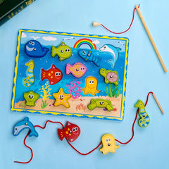ELMAS Wooden Montessori 4-in-1 Fishing Game Toy Set - Al Masam Stationery LLC
