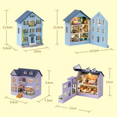 ELMAS Creative DIY Wooden Dollhouse for Kids’ Fun