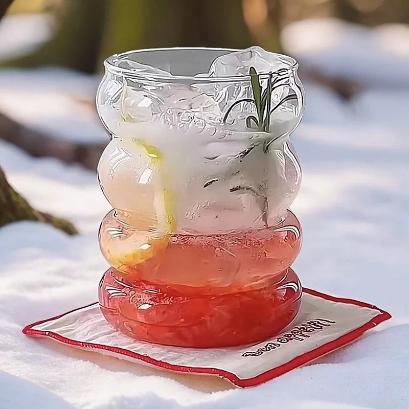 ELMAS Caterpillar-Shaped 350ML Heat-Resistant Glass Cup - Al Masam Stationery LLC