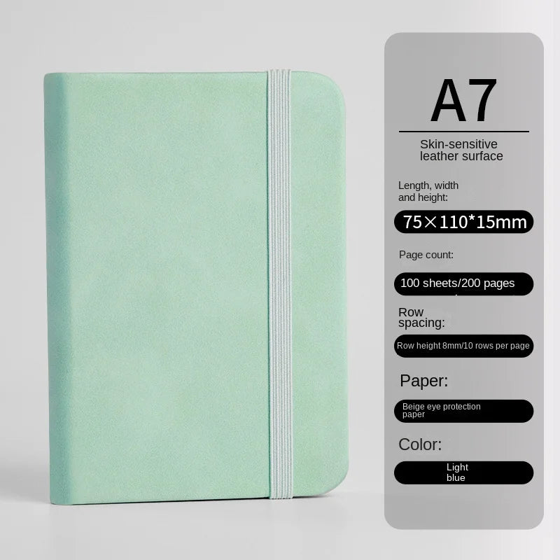 ELMAS Mini Book A7 Portable Leather Waterproof Notebook - Al Masam Stationery LLC