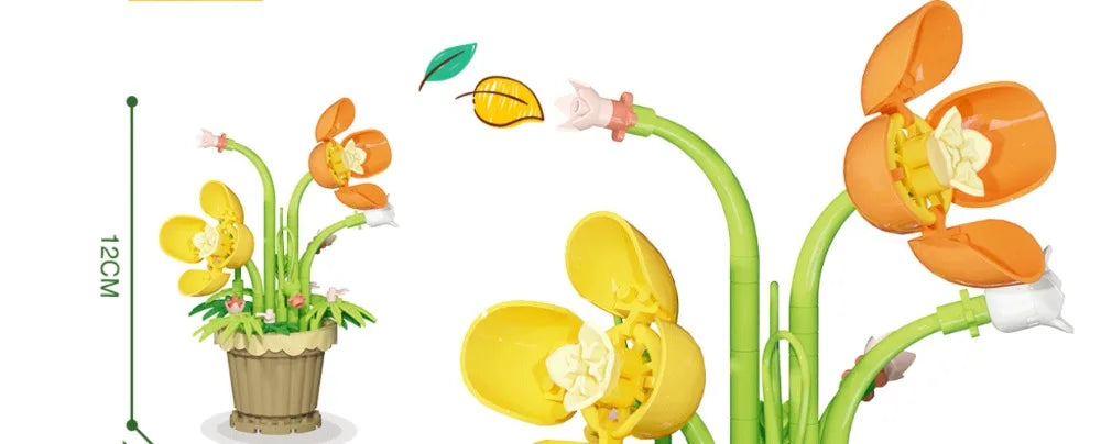 ELMAS DIY Flower Building Blocks - Creative Potted Decor - Al Masam Stationery LLC