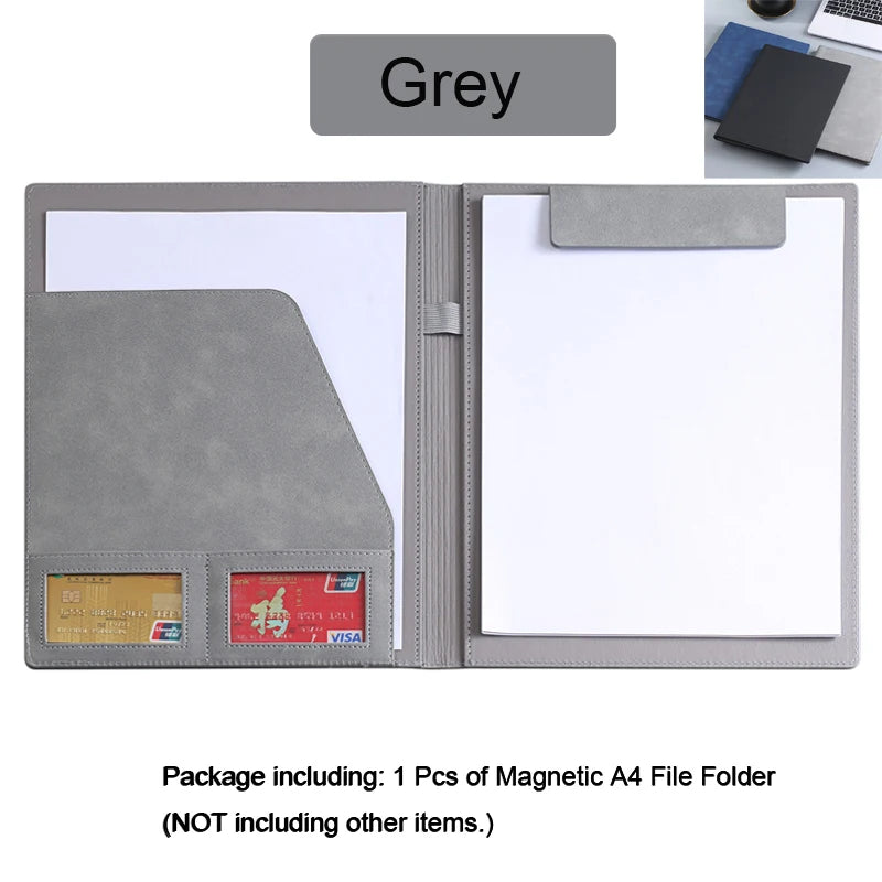 ELMAS Executive A4 Leather Padfolio Organizer Clipboard - Al Masam Stationery LLC