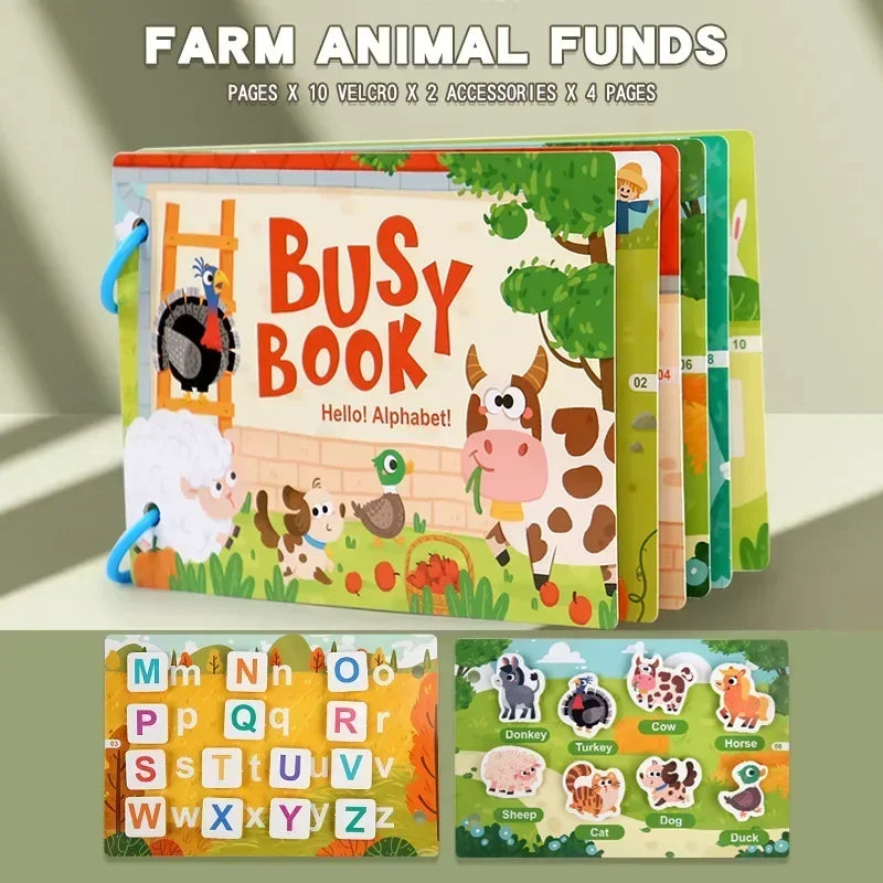 ELMAS Montessori Baby Busy Book for Early Learning Fun - Al Masam Stationery LLC