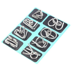 ELMAS - 8 Sets/Pack Chinese Ring Puzzles for All Ages