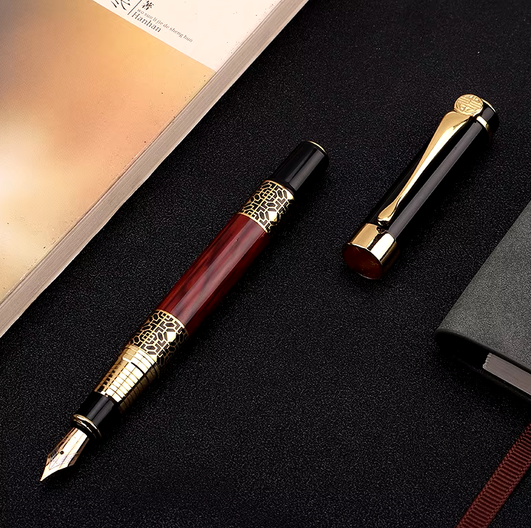 Premium Elegant Fountain Pen - Black - Al Masam Stationery LLC