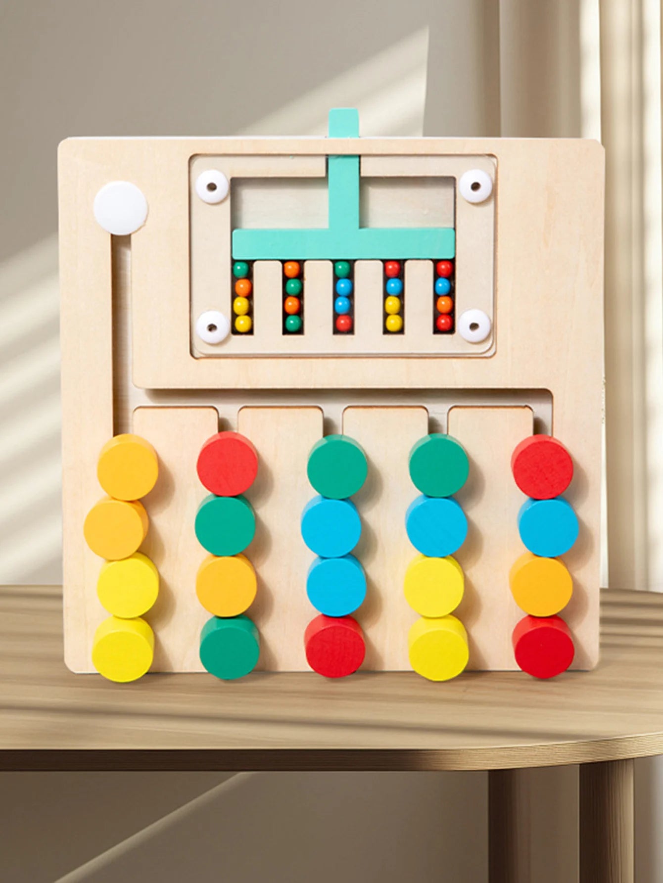 ELMAS Montessori Wooden Color Matching Logic Game Toy - Al Masam Stationery LLC