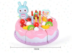 ELMAS Fun 37Pcs DIY Birthday Cake & Fruit Playset