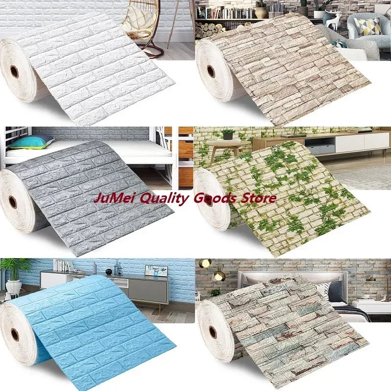 ELMAS 3D Self-Adhesive Brick Wall Stickers 3/5/10m - Al Masam Stationery LLC