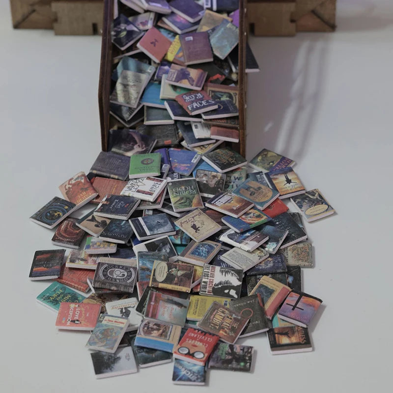 ELMAS Miniature Dollhouse Bookshelf Accessories - (200 Pcs) - Al Masam Stationery LLC
