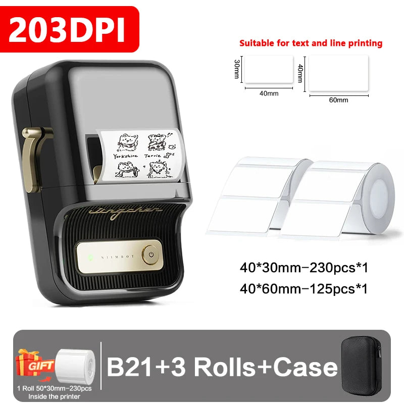 ELMAS Wireless Mini Thermal Label Printer for Home & DIY - Al Masam Stationery LLC