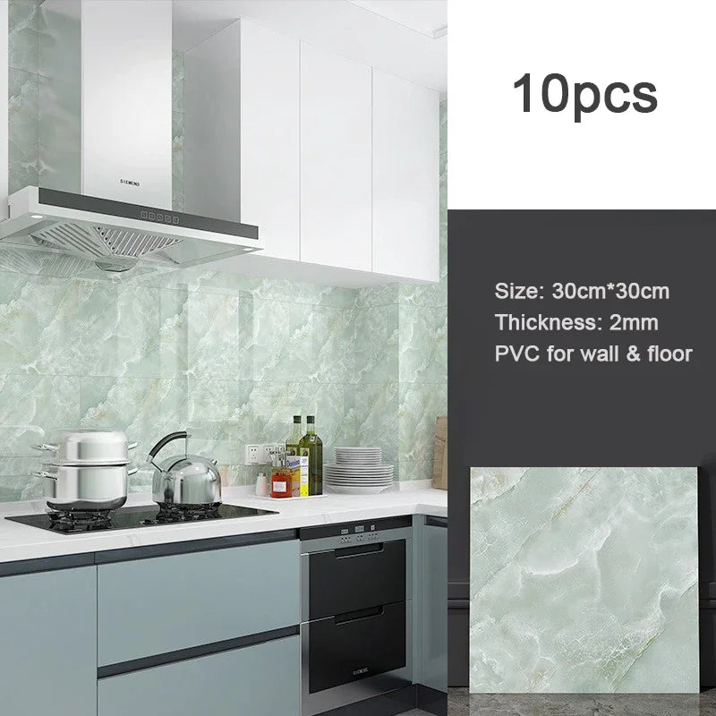 ELMAS 10pcs Waterproof Marble Floor Stickers Decor - Al Masam Stationery LLC