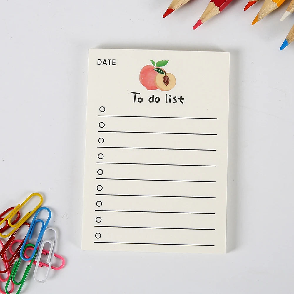 ELMAS Simple Memo Pad Tearable Kawaii Fruit Notes - Al Masam Stationery LLC