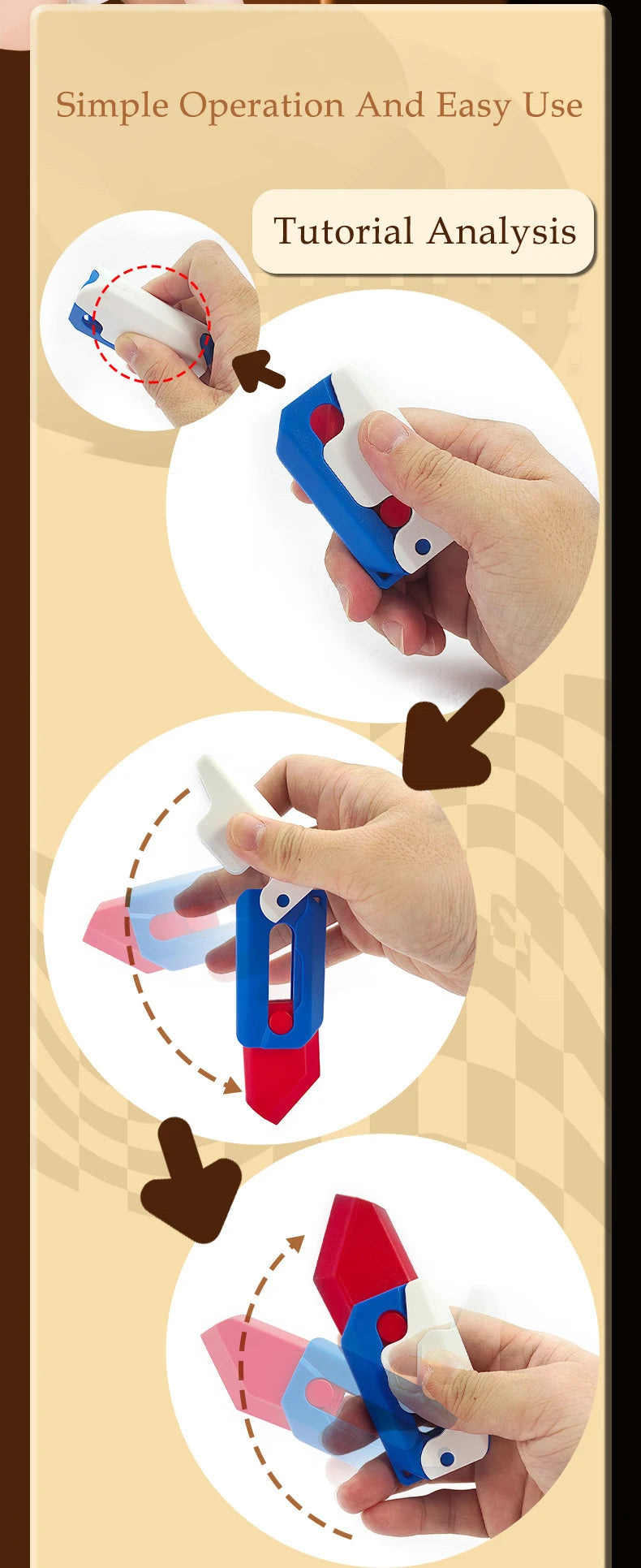 ELMAS 3D Carrot Fidget Knife - Fun Stress Relief Toy - Al Masam Stationery LLC