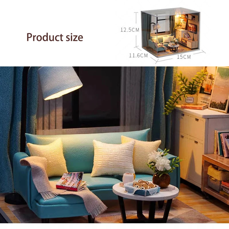 ELMAS Creative Mini Dollhouse 3D Puzzle Kit for Home Decor - Al Masam Stationery LLC