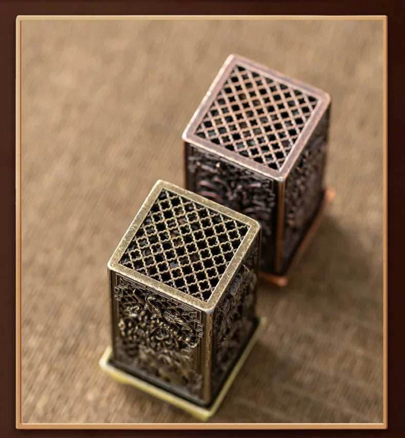 ELMAS Elegant Square Incense Burner for Home Aromatherapy - Al Masam Stationery LLC