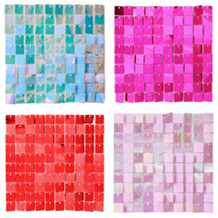 ELMAS Iridescent Silver Sequin Wall Backdrop for Parties - Al Masam Stationery LLC