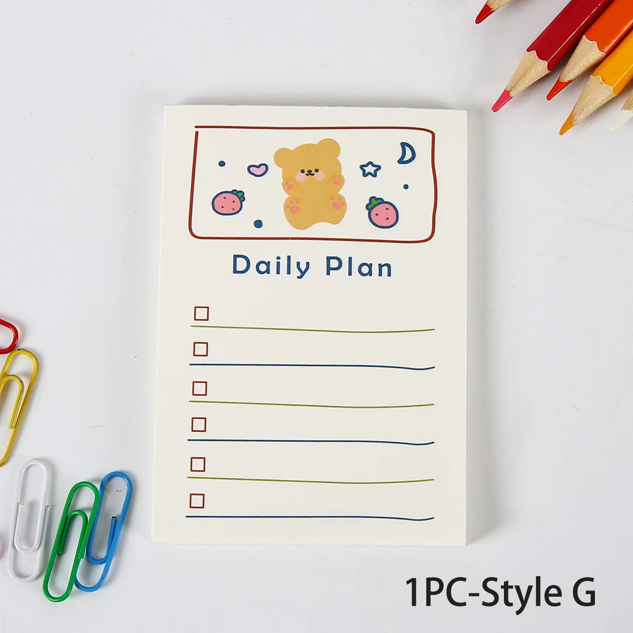 ELMAS Simple Memo Pad Tearable Kawaii Fruit Notes - Al Masam Stationery LLC