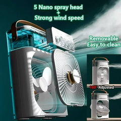 ELMAS Portable 3 In 1 Air Conditioner Cooler Humidifier - Al Masam Stationery LLC