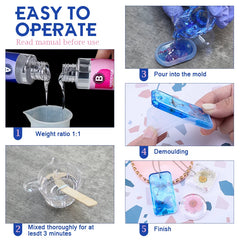 ELMAS Crystal Clear 100g Epoxy Resin Kit for Creative Crafts