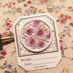 Fire Wax Seal Chapter Multilayer Carved Tulip Roses Bouquet Series Anaglyph Lovely Copper Head Envelope Seal Diy Diary Stamp Toy