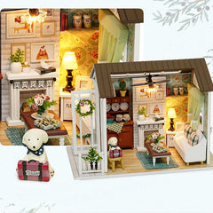 ELMAS Creative Miniature Dollhouse Kit with Furniture