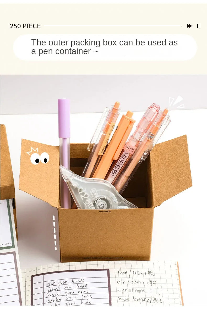 ELMAS 250Sheets Pull-out Sticky Notes Notepad Memo Pad - Al Masam Stationery LLC