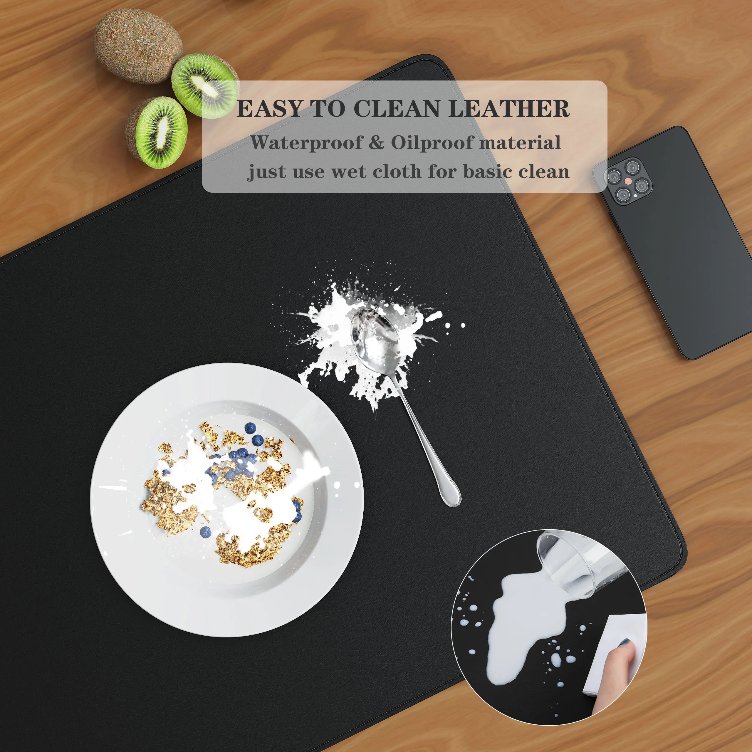 ELMAS Premium Dual-Sided Cork & Leather Mouse Pad - Al Masam Stationery LLC