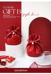 ELMAS Shrinked Leather Candy Bag Wedding Favors Gifts - Al Masam Stationery LLC