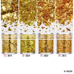 ELMAS Sparkling Gold Leaf Flakes for Creative DIY Projects