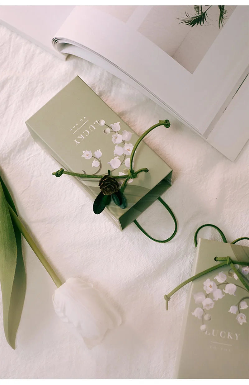 ELMAS Square Gift Bags With Flowers For Party Favors - Al Masam Stationery LLC