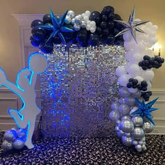 ELMAS Silver Shimmer Wall Backdrop Panels for Events - Al Masam Stationery LLC