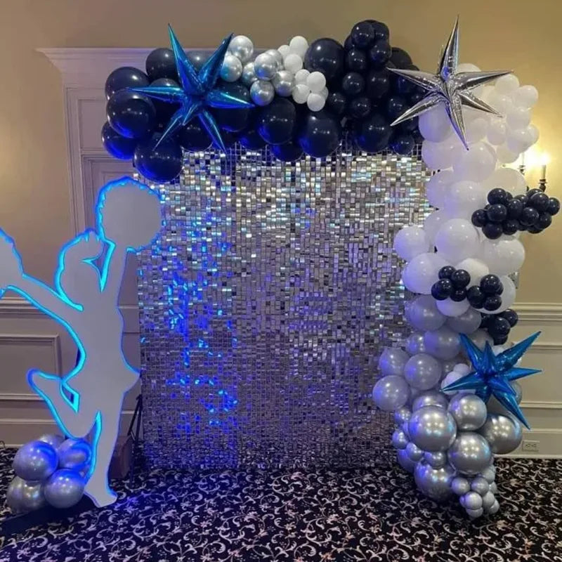 ELMAS 6/18/24Pcs 3D Square Sequin Backdrop Decor 30x30cm - Al Masam Stationery LLC