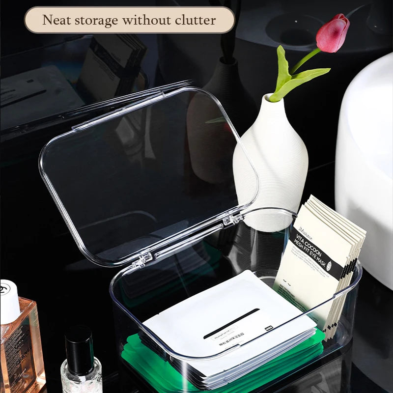 ELMAS Transparent Acrylic Cosmetics Storage Box Organizer - Al Masam Stationery LLC
