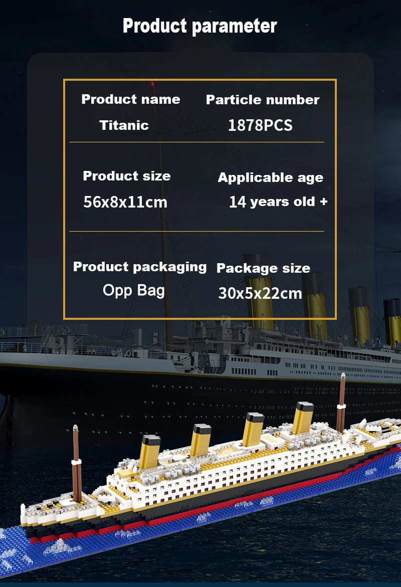 ELMAS Titanic Building Block Puzzle Toy for Kids - Al Masam Stationery LLC